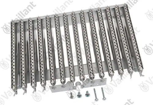 Vaillant Brenner mit mehreren Metallrippen und Befestigungselementen, geeignet für Heizsysteme.